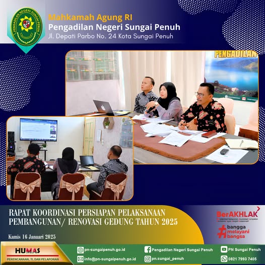 Koordinasi Persiapan Pelaksanaan Pembangunan/ Renovasi Gedung Tahun 2025